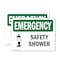 Signmission Safety Shower, 14 in W x Rectangle, Plastic OS-2PACK-EM-P-1014-L-10355 - alternate 1